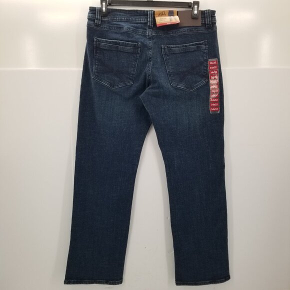TK Axel Jeans Men’s 34 X 32 Slim Boot Cut Med Blue Denim Stretch 5 Pockets NWT - Picture 6 of 10